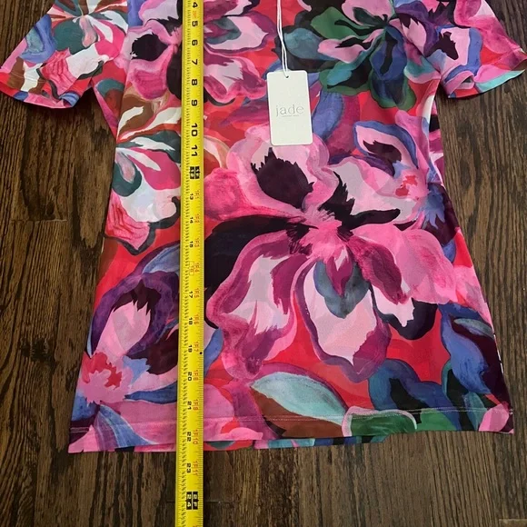 Johnny Was Multicolor Eleanor Mesh Short Sleeve Tee Size S - Picture 5 of 8